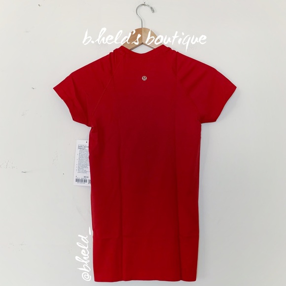 lululemon Lunar New Year Swiftly Tech Short Sleeve Shirt 2.0 Dark Red Size 4 NWT - Picture 9 of 14